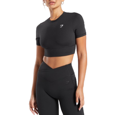 Gymshark Crossover Crop Top - Black