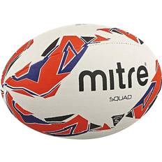 Rugby Mitre Squad RugbyBall - White/Red/Blue