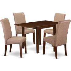 East West Furniture Norden NDBA5-MAH-18 Mahogany Dining Set 11.8x18.9" 5