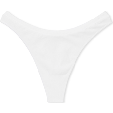 PINK Seamless High-Leg Thong Panty - Optic White