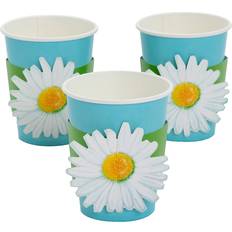 Fun Express Paper Cups Daisy with Sleeves 8-pack