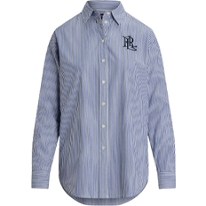 Elastane/Lycra/Spandex Shirts Ralph Lauren Relaxed Fit Striped Stretch Shirt - Blue/White