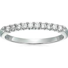 Vir Jewels Sold by: 1/4 CTTW Diamond Wedding Band 14K White Gold Stones Prong Set Round Female