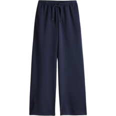 Pants H&M Women's Wide-leg Joggers - Navy Blue