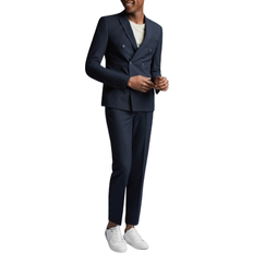 Limehaus Slim Fit Double Breasted Suit - Navy