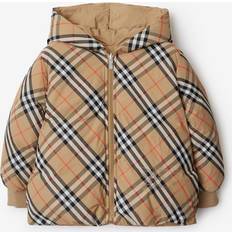 Beige Jackets Children's Clothing Burberry Childrens Reversible Check Nylon Puffer Jacket 12Y