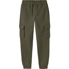 Name It Kid's Ollie Regular Fit Cargo Trousers - Olive Night (13224991)