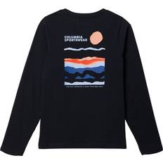 Columbia Tops Columbia Dobson Pass Long Sleeve Graphic T-Shirt - Black/Torn Sun