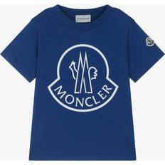 Moncler T-shirts Moncler Lrg Logo Tee Jn44 Blue