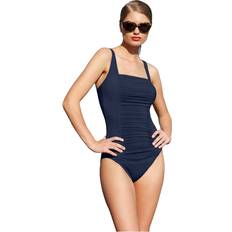 Calvin Klein Women Swimsuits Calvin Klein Pleated One-Piece Swimsuit in Navy