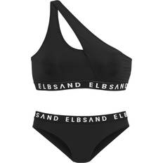 Élasthanne/Lycra/Spandex Ensembles bikini Elbsand Bikini-set Schwarz Unifarben für Damen 36C/D