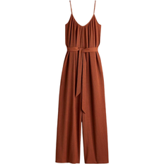 Jumpsuits & Overalls H&M Tie Belt Jersey Jumpsuit - Rust Brown