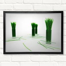 Glass Framed Art Latitude Run Glass Grass Print 29.7 Framed Art