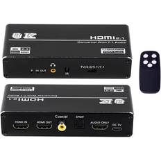 Hdmi 2.1 optical Nordic SGM-235 HDMI 2.1 - 2xHDMI 2.1/Optical/Coaxial/3.5mm F-F