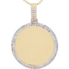 SI (1-2) Charms & Pendants Jewelry Unlimited Memory frame 5.35ct real diamond pendant 10k yellow gold 2.5"