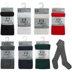 Style It Up Multi pair/packs girls cotton rich knitted school tights ages 2-13 years colour