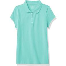 Spandex Polo Shirts The Children's Place Girls Uniform Pique Polo Shirt - Seafrost