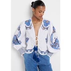 River Island Dam Blusar River Island Gräddvit Blus Med Broderier - Vit