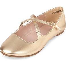 Ballerina Shoes The Children's Place Baby-Girl's Ballet Flat, Gold, Youth Regular Toddler