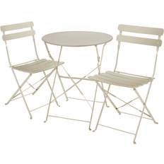 Café-Sets tectake Bistrotisch Set Für 2 Personen - Creme