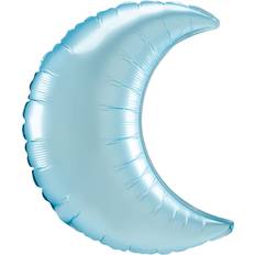 Festartikler Anagram Folieballon Måne Satin Blå Pastel Shape Stor