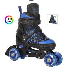 RASK Rulleskøjte 3-i-1 SPLASH LED Blue Justerbar over hele sko-numre med smart kliksystem 30-33