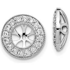 White Gold Earrings Bagatela 14k white gold diamond earring jackets