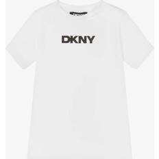 DKNY Girls White Cotton T-Shirt