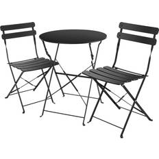 Café-Sets tectake Bistro Set Gartenmöbel Mit Stühlen Schwarz