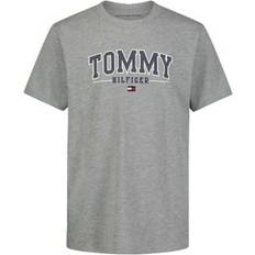 Tommy Hilfiger T-shirts Tommy Hilfiger Boys 8-20 Arch Overwrite Logo Graphic T-Shirt, Grey One Size