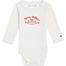 Tommy Hilfiger Bodysuits Tommy Hilfiger Baby Logo Floral Long Sleeve Bodysuit, Ancient White Flower