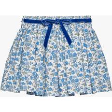 Green Skirts Children's Clothing Trotters Kids' Capel Floret Print Cotton Skirt, Blue/Multi