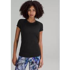 Slim - Women T-shirts Lululemon Swiftly Tech Short-Sleeve Shirt 2.0 Hip Length - Black/Black