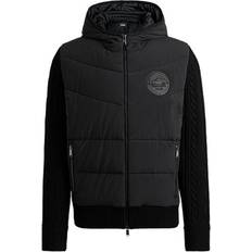 BOSS Porsche x mixed-material hooded jacket with special branding