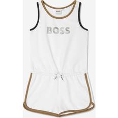 Blanc Combi-pantalons BOSS Teen Girls White Cotton Playsuit