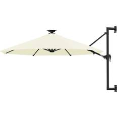 Metall Sonnenschirme & Zubehör vidaXL Wall-Mounted Parasol with LED 300cm