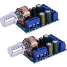 Amplifiers & Receivers Tlily 2X TDA2822 TDA2822M Mini 2.0 Channel 2X1W Stereo Audio Power Amplifier Board DC 5V 12V CAR Volume Control Potentiometer