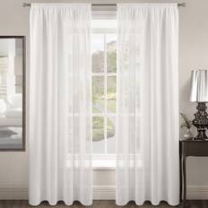 Curtains & Accessories Velosso Velosso Riva Plain Top Voile