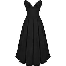 Nylon Dresses House of CB Lady Strapless Midi Dress - Black