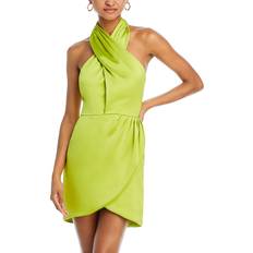 Vestidos Ramy Brook Jona Halter Mini Dress Lime