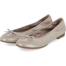 Tamaris Women Ballerinas Tamaris Leather Ballet Flats - Champagne