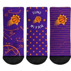 Purple Underwear Children's Clothing Rock Em Socks Toddler Phoenix Suns #1 Fan 3-Pack Crew Set