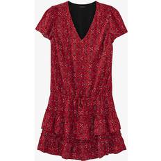 IKKS Womens Red Bandana-print Cap-sleeve Twill Mini Dress RED