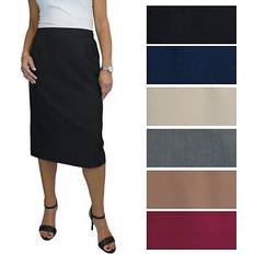 Grey Skirts Paulo Due Elasticated Waist Lined Pencil Skirt Grey