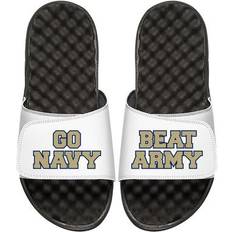 Sandals Islide Youth White Navy Midshipmen Beat Army Slogan Sandals