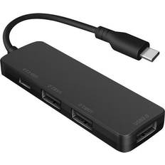 USB-hubber Nordic 4-ports USB-C 2.0 Hub 3xUSB-A 480 Mbps 1xUSB-C 480 Mbps