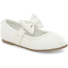 White Ballerina Shoes Carter's Kid Girls Bow Ballet Flat Shoes 2Y White