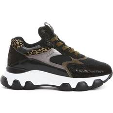 Hogan Sorte Animalier Sneakers for Kvinner Black