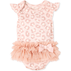 The Children's Place Leopard Bodysuits Children's Clothing The Children's Place Baby Girls Leopard Tutu Bodysuit 12-18 Rosette 100% Cotton