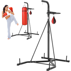 VEVOR in Punching Bag Stand Adjustable Height Boxing Punching Bag and Speed Bag Stand for Home Gym Fitness Black 159cm to 173cm